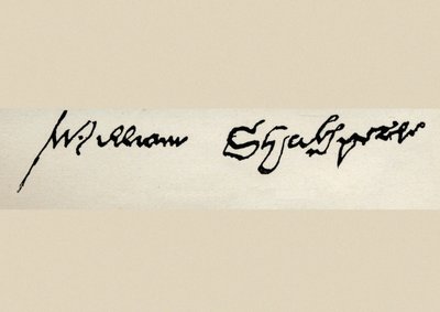 The signature of William Shakespeare by English School